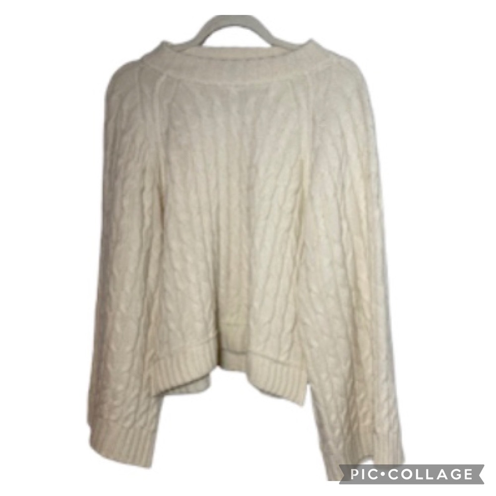 Favlux Fashion Size Small Creamy White Cable Knit Sweater - Picture 4 of 6